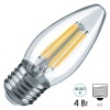 Лампа филаментная светодиодная свеча Navigator 14 006 NLL-F-C35-4-230-4K-E27 4W 4000K 380lm 230V