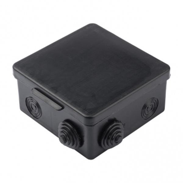 Коробка распаячная 100х100х50мм КМР-030-014 с крышкой 8 мембранных вводов чёрная IP54 EKF