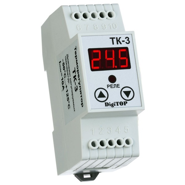 Терморегулятор ТК-3 6A -55C..+125C один канал измерения