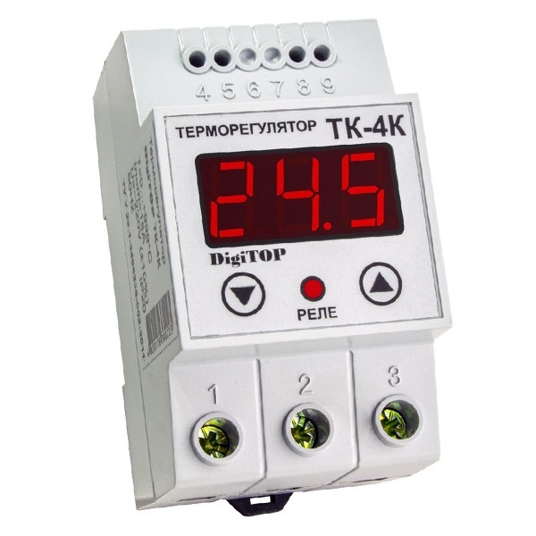 Терморегулятор ТК-4к 16A 0C..+999C один канал измерения