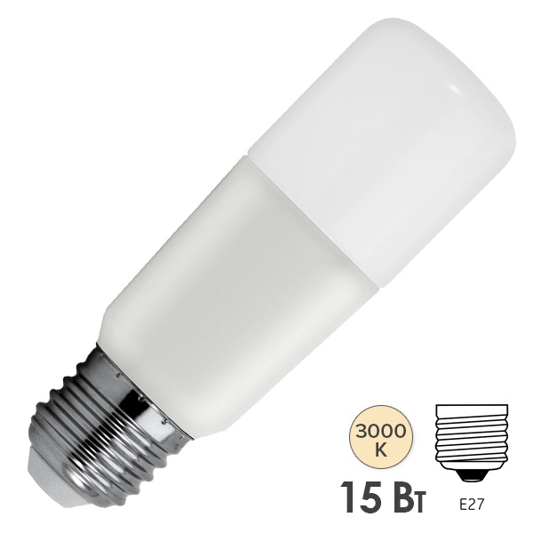 Лампа Tungsram LED T45 15W/830 STIK 220-240V E27 BX 1521lm d45x137.5mm