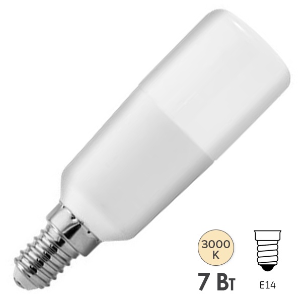 Лампа Tungsram LED T32 7W/830 STIK 100-240 E14 F 550lm d32x103mm