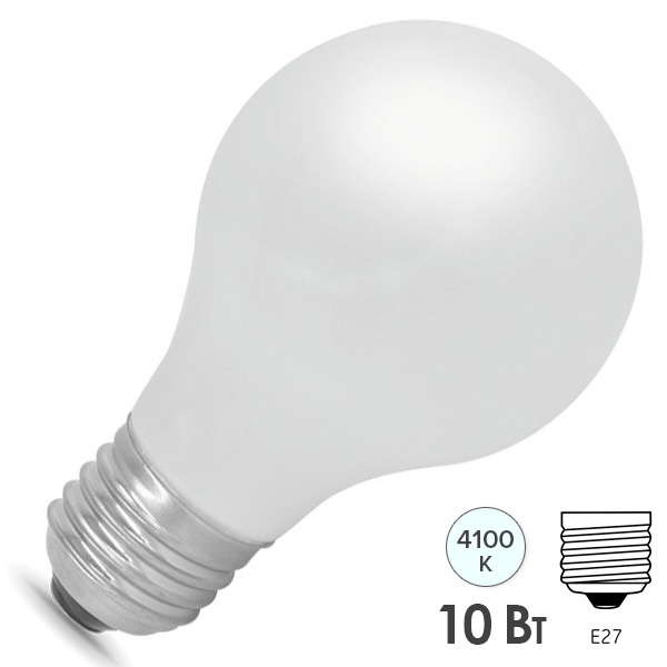 Лампа Gauss LED Filament A60 OPAL dimmable E27 10W 860lm 4100К