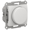 Светорегулятор (диммер) поворотно-нажимной 315Вт LED RC механизм SE Glossa, белый