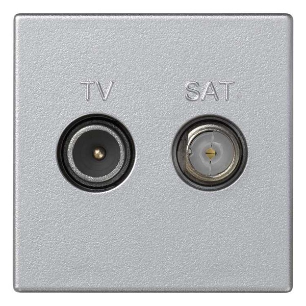 Розетка TV-SAT, винты, 45х45мм Simon K45, алюминий