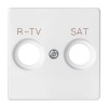 Накладка для розетки R-TV+SAT с пиктограммой R-TV SAT Simon 82 Concept белый матовый
