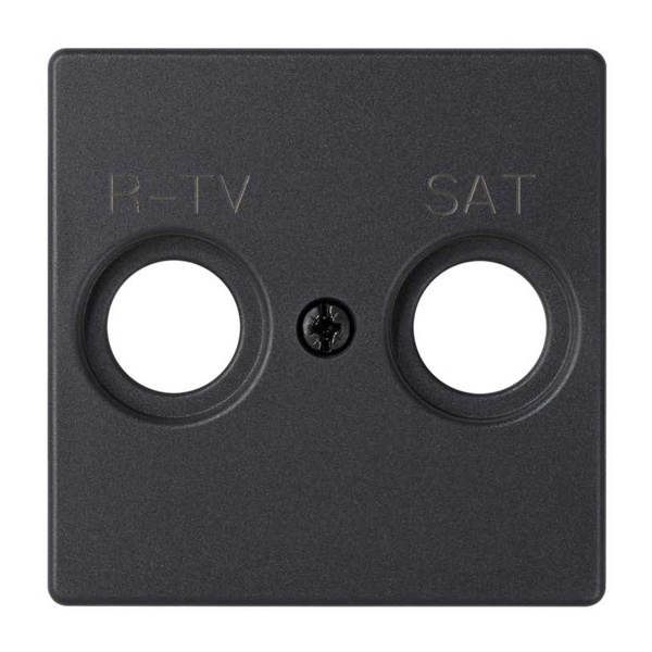 Накладка для розетки R-TV+SAT с пиктограммой R-TV SAT Simon 82 Concept черный матовый