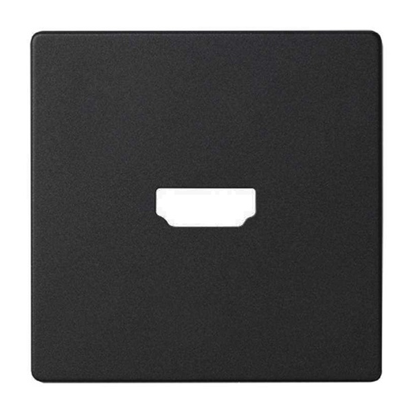 Накладка для розетки HDMI Simon 82 Concept черный матовый