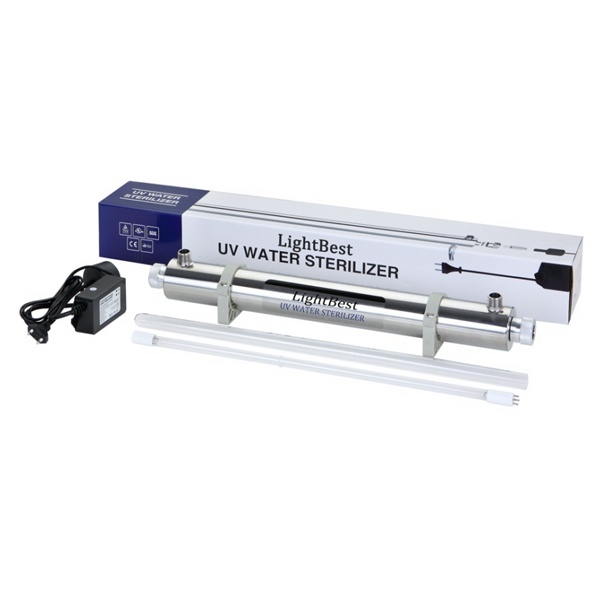 Ультрафиолетовый стерилизатор воды LightBest серии SDE-14 14W 230V 500л/час Нерж. сталь SS-304