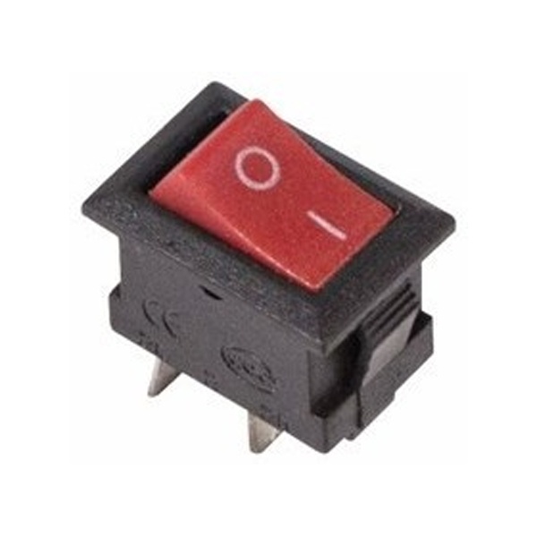 Выключатель клавишный 250V 3А (2с) ON-OFF красный Micro REXANT