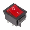 Выключатель клавишный 250V 16А (4с) ON-OFF красный  с подсветкой  REXANT