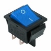 Выключатель клавишный 250V 16А (4с) ON-OFF синий с подсветкой REXANT