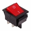 Выключатель клавишный 250V 20А (4с) ON-OFF красный  с подсветкой  REXANT