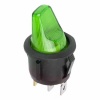 Выключатель клавишный круглый 250V 6А (3с) ON-OFF зеленый REXANT