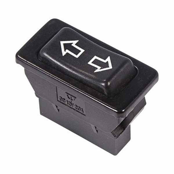 Выключатель (стеклоподъемника) клавишный 12V 20А (5с) (ON)-OFF-(ON) черный REXANT