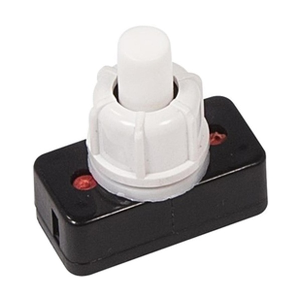 Выключатель-кнопка 250V 1А (2с) ON-OFF белый (для настольной лампы) REXANT