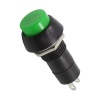 Выключатель-кнопка 250V 1А (2с) (ON)-OFF без фиксации зеленая REXANT