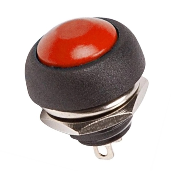 Выключатель-кнопка 250V 1А (2с) (ON)-OFF без фиксации красная Micro REXANT