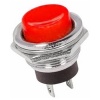 Выключатель-кнопка металл 250V 2А (2с) (ON)-OFF d16.2 красная REXANT