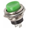 Выключатель-кнопка металл 250V 2А (2с) (ON)-OFF d16.2 зеленая REXANT