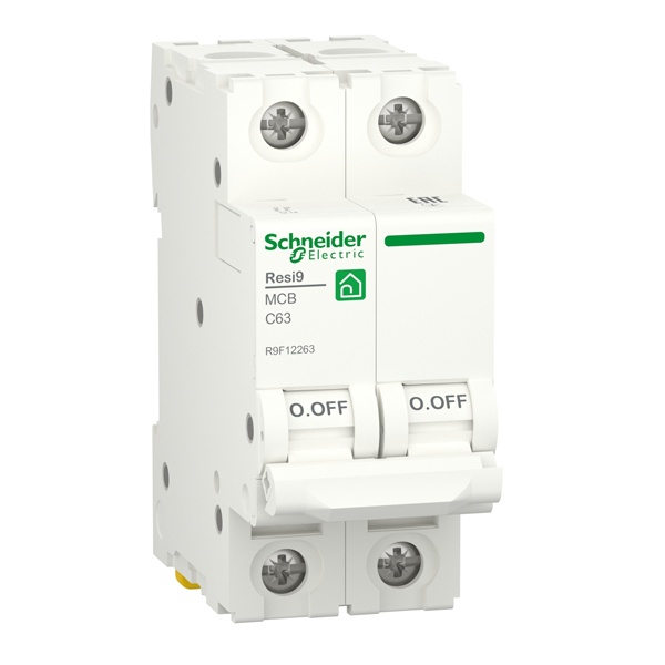 Автоматический выключатель Schneider Electric RESI9 2П 63А С 6кА 230В 2м (автомат электрический)
