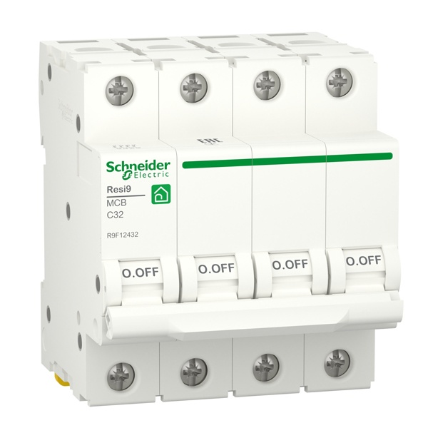 Автоматический выключатель Schneider Electric RESI9 4П 32А С 6кА 230В 4м (автомат электрический)