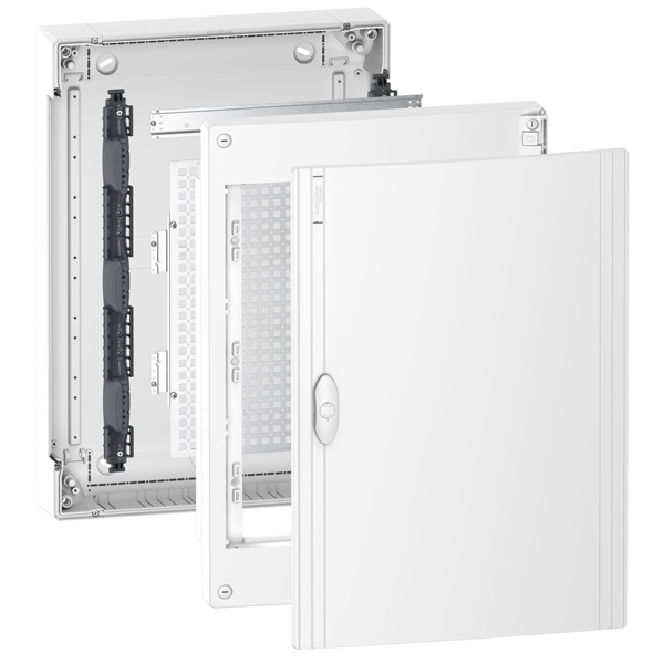 Щит навесной мультимедийный Schneider Electric Pragma IT (3х18) 54 модулей с белой дверью IP40, IK07 (электрический шкаф)