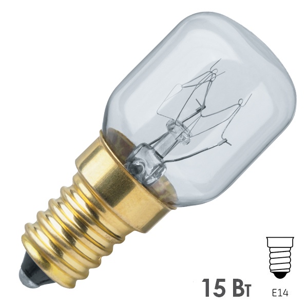 Лампа для духовых шкафов Navigator 61 207 NI-T25-15-230-E14-CL 15W 230V прозрачная