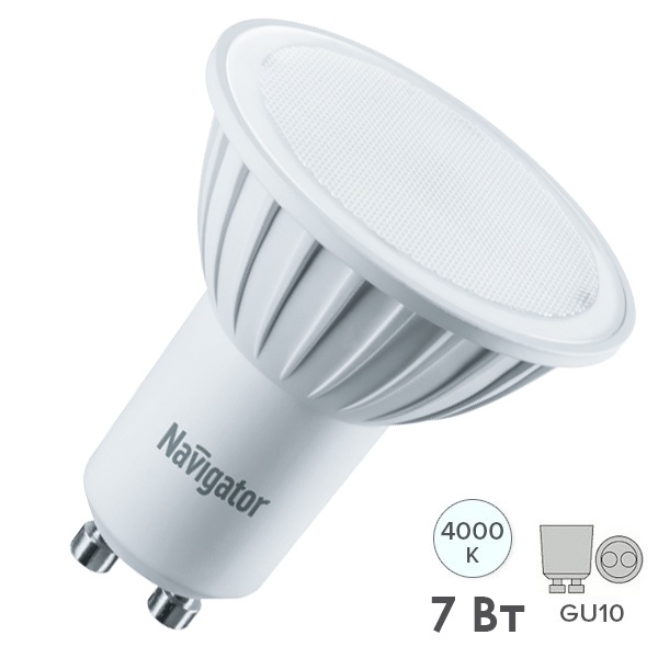 Лампа светодиодная Navigator 94 227 NLL-PAR16-7-230-4K-GU10 7W 4000K 560lm 230V