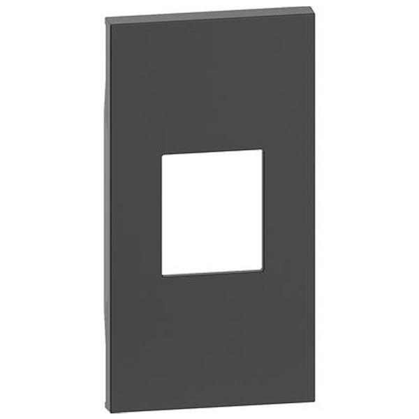 Лицевая панель для оптоволоконной розетки 2 модуля BTicino Living Now черный