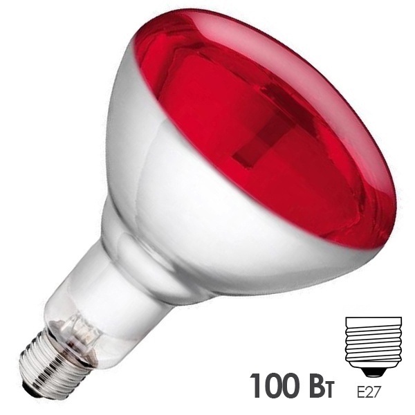 Лампа инфракрасная LightBest ERK R125 100W 220-240V E27 Red