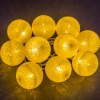 Гирлянда фигурки 14 048 NGF-D010-10WW-2AA золотые шарики (ткань) постоянное свечение, теплый белый