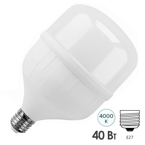 Лампа светодиодная LED HW T 40W/840 4000K 140-265V E27 4000Lm 194x118mm Osram