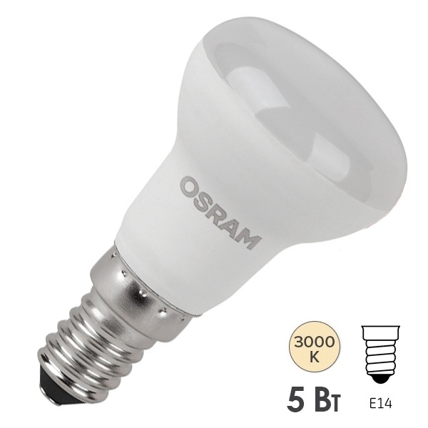 Лампа светодиодная OSRAM LED Value LV R39 40 5SW/830 (40W) 230V E14 400Lm 69x39mm