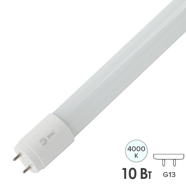 Лампа светодиодная ЭРА RED LINE LED T8-10W-840-G13-600mm R трубка нейтральный свет (5056396238966)