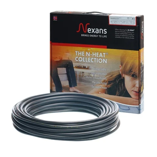Греющий кабель одножильный с алюминиевым экраном TXLP/1R/28 1800W 64м (black) Nexans