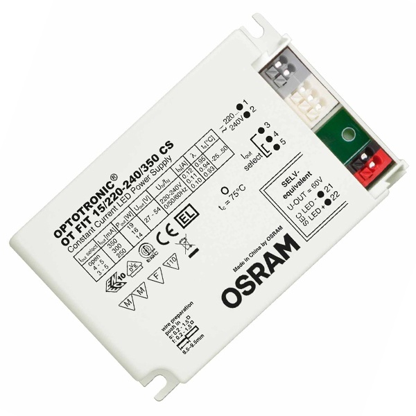 LED драйвер OT FIT 15/220…240 2,7-14W 27-54V 250/300/350мА DIP-переключатель Osram