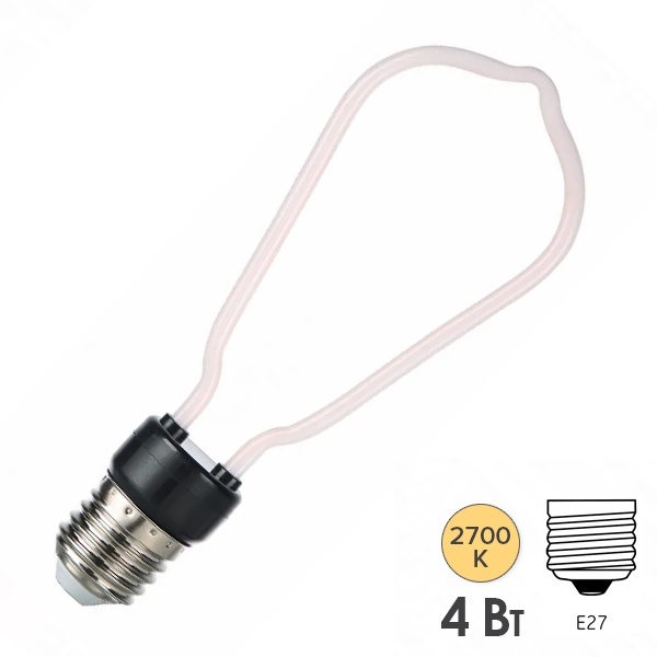 Лампа Gauss Filament Artline ST64 4W 330lm 2700К Е27 milky LED
