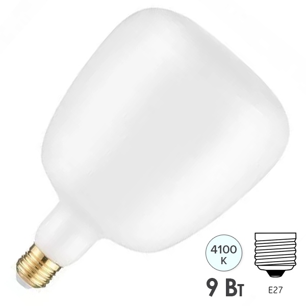 Лампа Gauss Filament V140 9W 890lm 4100К Е27 milky LED