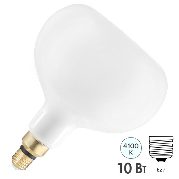 Лампа Gauss Filament А190 10W 890lm 4100К Е27 milky диммируемая LED