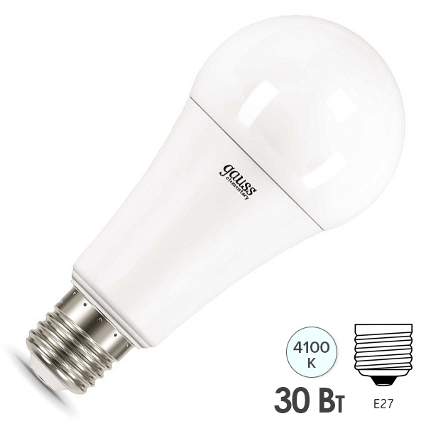Лампа Gauss LED Elementary A70 30W 4100K E27 2360lm