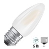 Лампа филаментная светодиодная свеча Osram LED LSCL B40 FIL DIM 5W/827 230V FR E27 470lm
