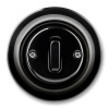 Переключатель кнопочный одноклавишный ABB Decento чёрный фарфор