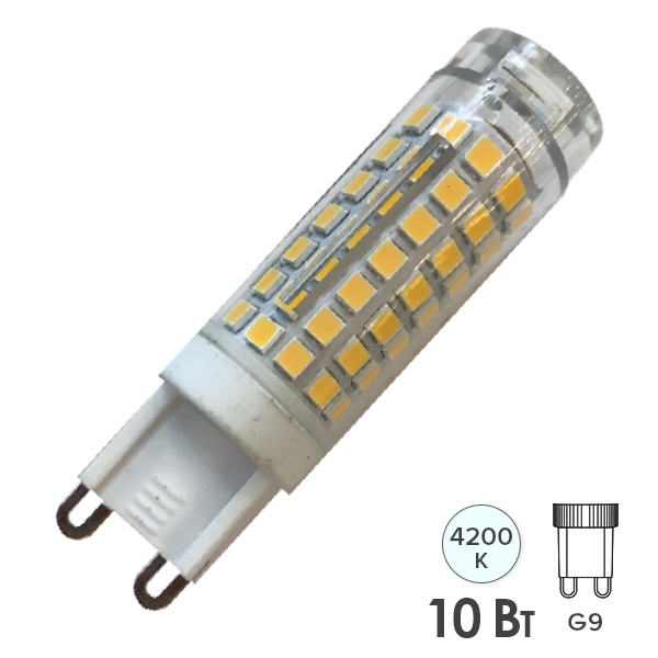 Лампа светодиодная Foton FL-LED G9-SMD 10W 4200К 220V G9 700lm 20х71mm белый свет