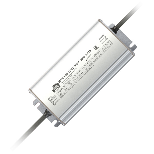 LED драйвер LST ИПС100-700Т 100W 700мА IP67 серии 1410/4085 Аргос-Трейд