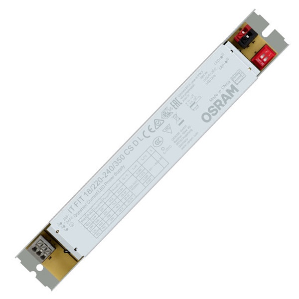 LED драйвер IT FIT 18/220…240/350 CS D L 5-19W 200/250/300/350мА IP20 DIP-переключатель Osram