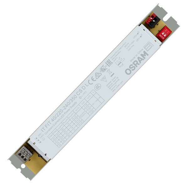 LED драйвер IT FIT 40/220…240/350 CS D L 8-42W 200-350мА IP20 DIP-переключатель 210x30x21mm Osram