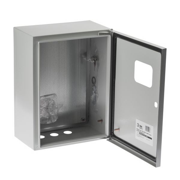 Щит навесной металлический ЭРА SIMPLE ЩМПг (окно)-04 с монтажной панелью (400х300х175) IP54 ЭРА (электрический шкаф)
