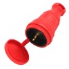 Розетка кабельная прямая IP44 каучук 2П+Е 16A ЭРА красная R8(R) (5056306074950)