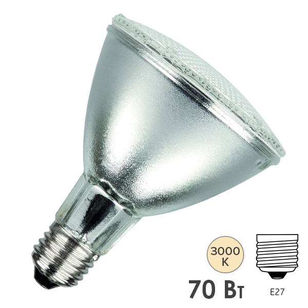 Лампа металлогалогенная Tungsram PAR30 CMH 70W UVC U 830 WFL E27 (МГЛ)